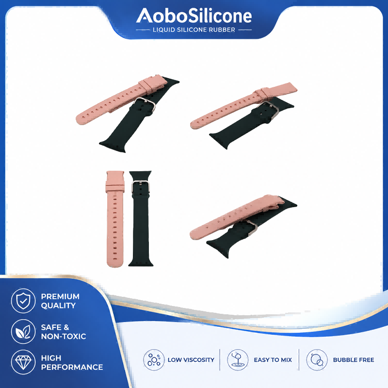 Pulseira de relógio de silicone líquido