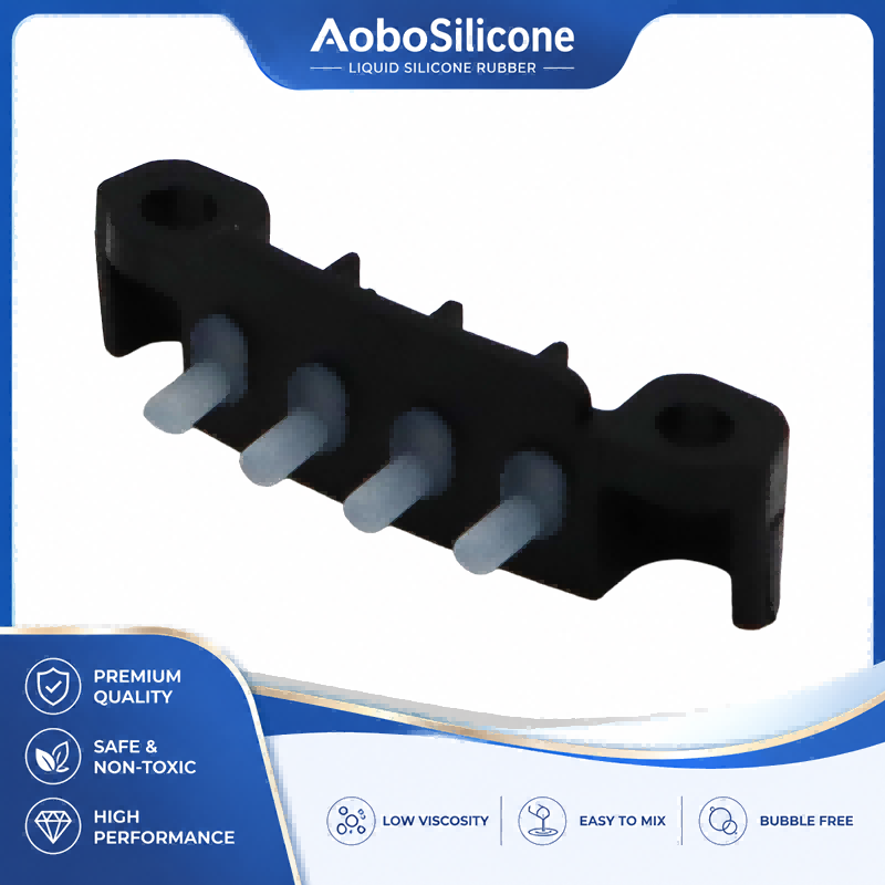 Conjunto de teclado sobremoldado LSR com suporte de plástico